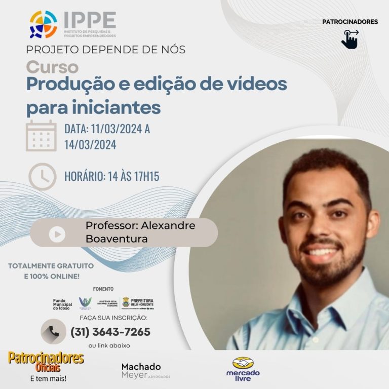Curso: Produção e edição de vídeos para iniciantes