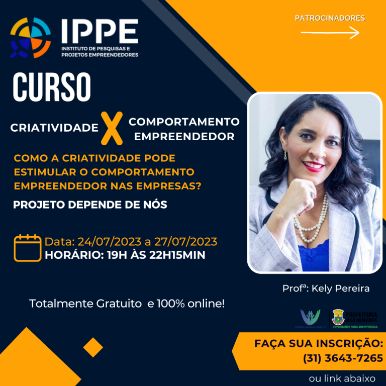 Curso: Criatividade x comportamento empreendedor: como a criatividade pode estimular o comportamento empreendedor nas empresas?