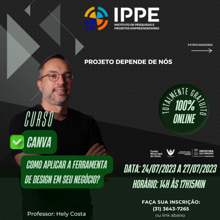 Curso: CANVA – Como aplicar a ferramenta de design em seu negócio? Projeto Depende de Nós