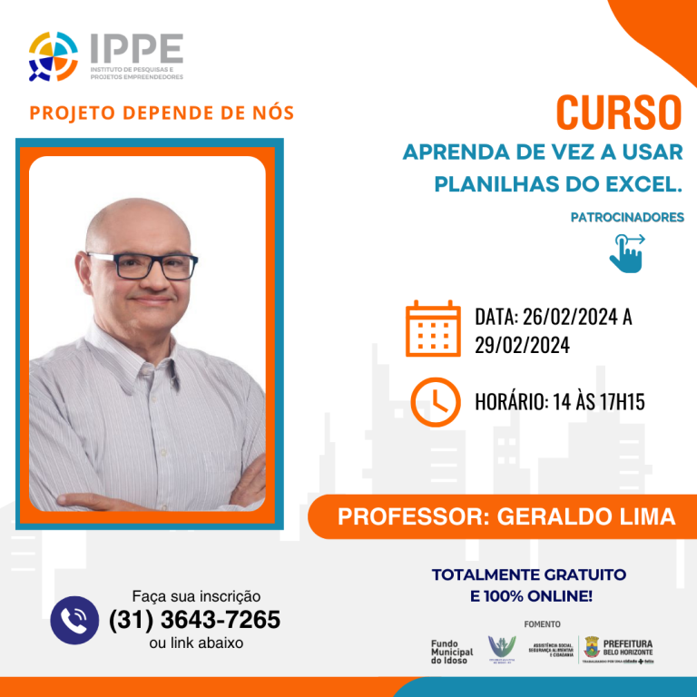 Curso: Aprenda de vez a usar planilhas do Excel.