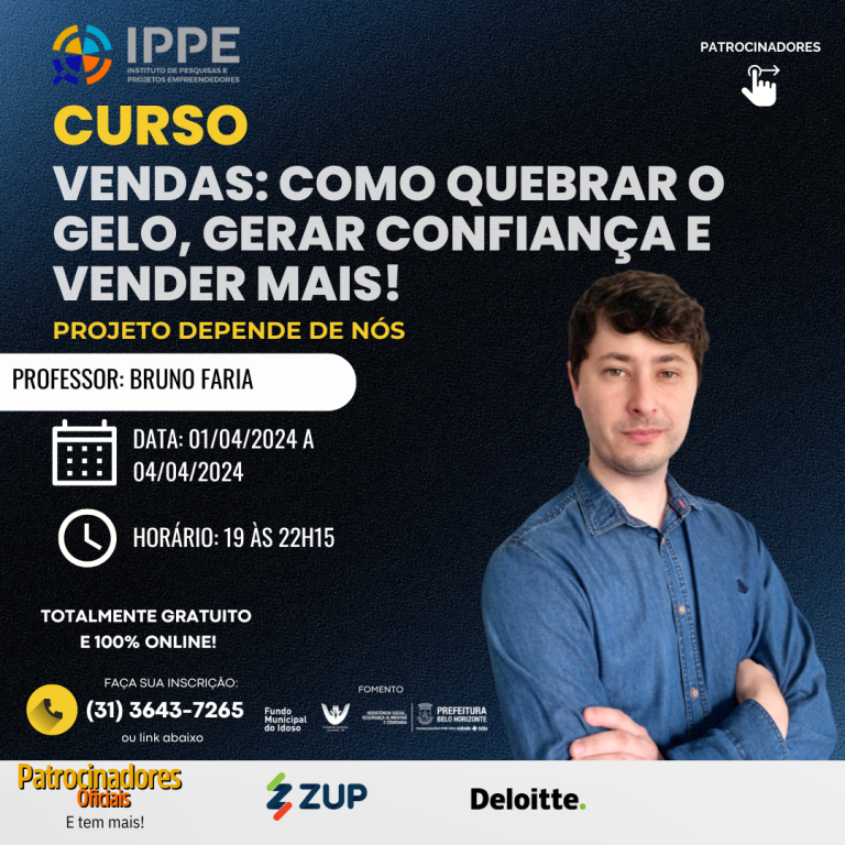 Curso: Vendas:como quebrar o gelo, gerar confiança e vender mais!