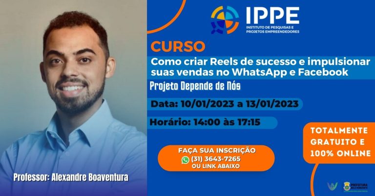 Curso: Como criar Reels de sucesso e impulsionar suas vendas no WhatsApp e Facebook