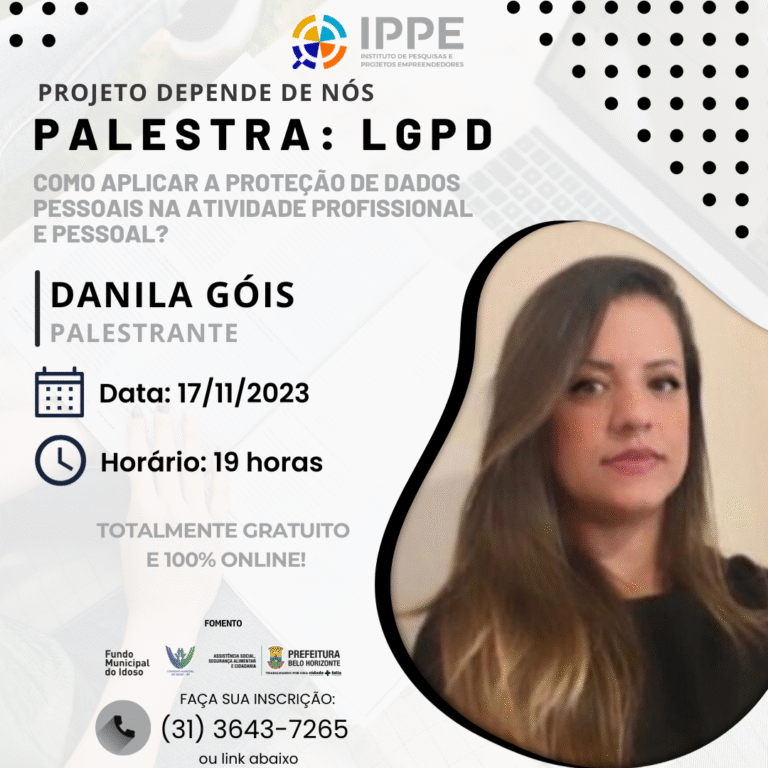 Palestra: LGPD – Como aplicar a proteção de dados pessoais na atividade profissional e pessoal?