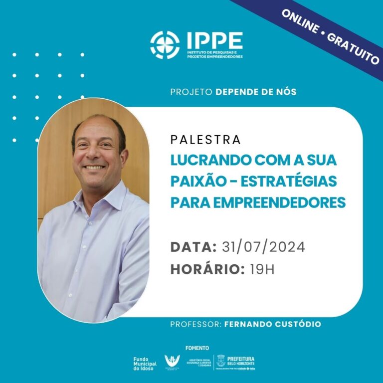 Palestra: Lucrando com a sua paixão – estratégias para empreendedores.