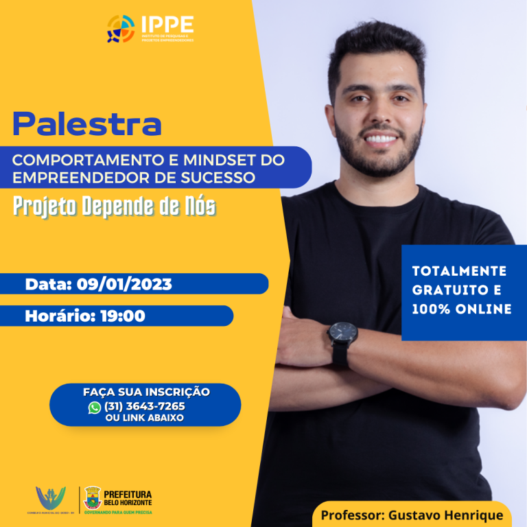 Palestra: Comportamento e mindset do empreendedor de sucesso.