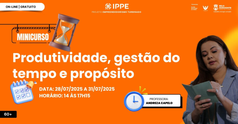 Minicurso: Produtividade, gestão do tempo e propósito