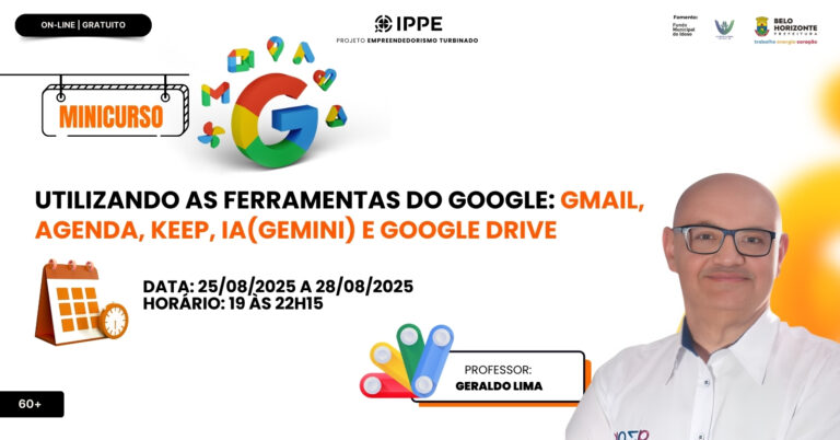 Minicurso: Utilizando as Ferramentas do Google: Gmail, Agenda, Keep, IA(Gemini) e Google Drive