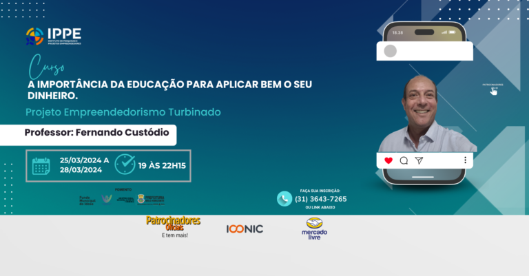 Minicurso: A importância da educação financeira para aplicar bem o seu dinheiro.